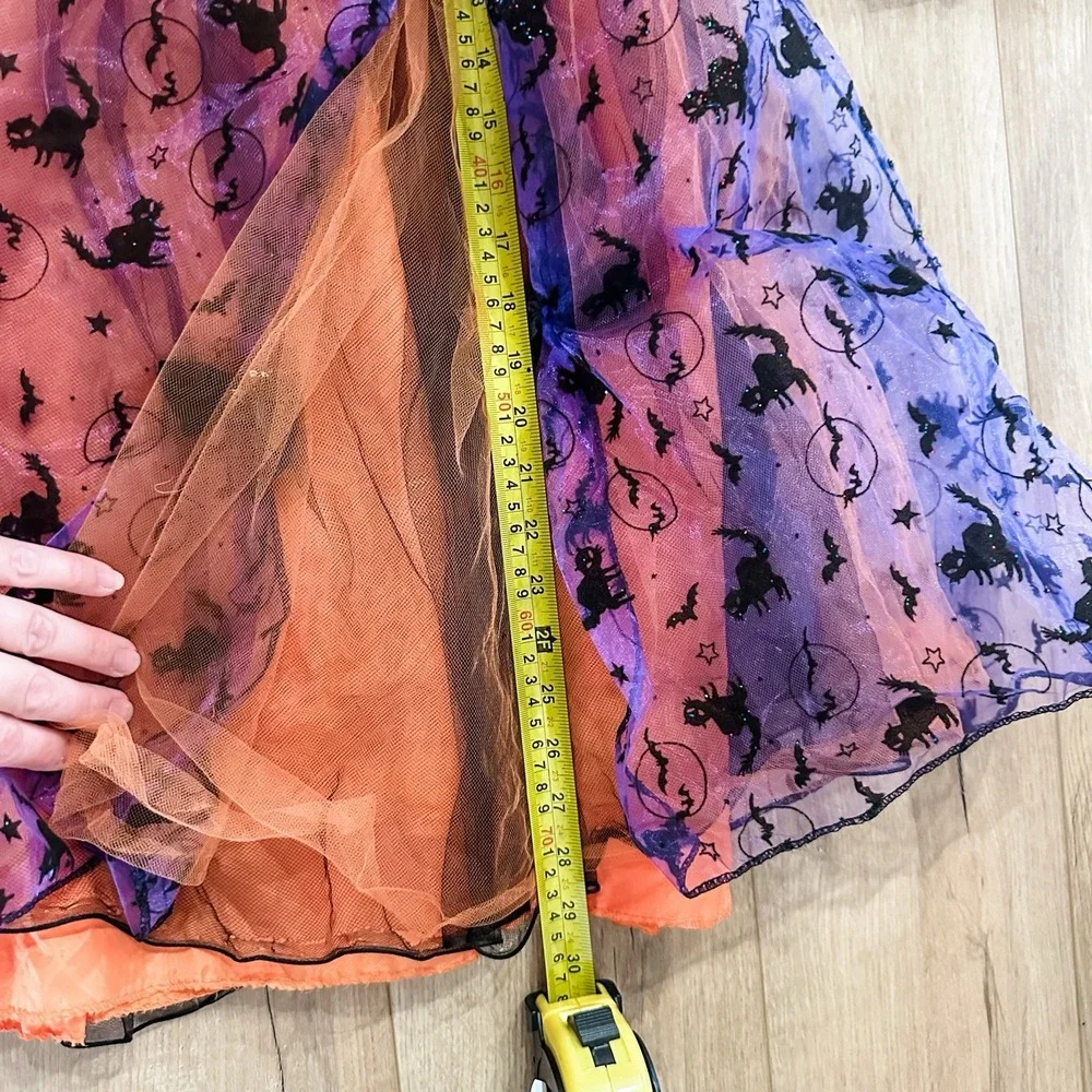 Rubie's Purple & Orange Witch Halloween Costume Dress girls‎ Small 4-6 Light Up